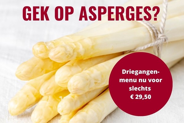 Kom genieten van ons aspergemenu